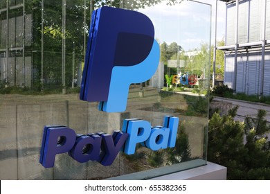 MAY 2016 - BERLIN: the logo of the band "PayPal", Berlin.