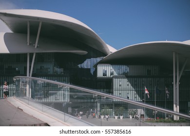 May 2016.Tbilisi Public Service Hall. Example Of Great Modern Architecture In Georgia