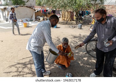 May 2020 Sirsa,india
Migrants Wait In Queues To Receive Food Being Distributed By The Volunteers During Covid19 Lock Down