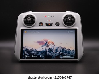 May 2022, UK: DJI Mini 3 RC Pro Drone Controller