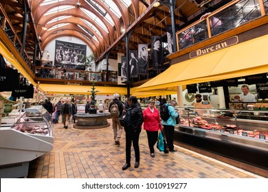 May 20th, 2017, Cork, Ireland - English Market, A Municipal Food Market In The Center Of Cork, Famous Tourist Attraction Of The City.