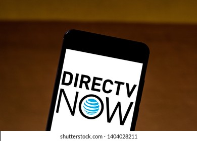 May 21, 2019, Brazil. In This Photo Illustration The DirecTV Now Logo Is Displayed On A Smartphone.