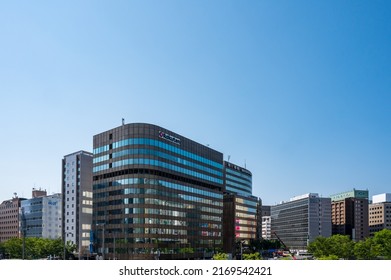 May 21, 2022 Hakata-ku Fukuoka City Fukuoka Prefecture Japan Building area near Hakata Station in Fukuoka City