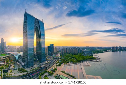 May 22, 2020:Cityscape Of CBD In Suzhou Industrial Park, Jiangsu Province, China