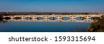 MAY 23, 2019 - GREAT FALLS, MONTANA, USA - Arched Bridge over Missouri River, Great Falls, Montana, USA