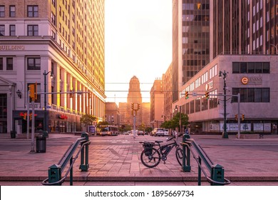 May 23rd, 2019 Buffalo NY: View Of Downtown Buffalo New York suitable for all business, tech start up and finance from different perspectives across the city.