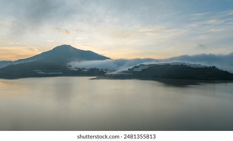 May 24, 2024: panoramic view of Da Lat city, Vietnam in the early morning - Powered by Shutterstock