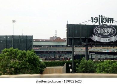 May 28, 2016, Louisville, KY, Louisville Slugger Field, Baseball Stadium Exterior And Sign