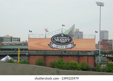 May 28, 2016, Louisville, KY, Louisville Slugger Field, Baseball Stadium Exterior Sign