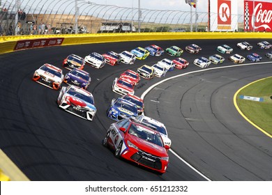 May 28, 2017 - Concord, NC, USA: Kyle Busch (18) and Kevin Harvick (4) lead the field behind the Toyota Pace Car before the Coca Cola 600 at Charlotte Motor Speedway in Concord, NC.