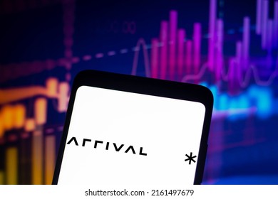 May 29, 2022, Brazil. In This Photo Illustration The Arrival Logo Seen Displayed On A Smartphone Screen