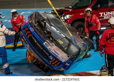 May 29, 2022 - Concord, NC, USA: Chris Buescher Crashes As He Races For Position For The Coca-Cola 600 At Charlotte Motor Speedway.