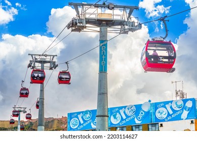 May 3, 2017 - Mi Teleferico, Aerial Cable Car Urban Transit System In La Paz, Bolivia 