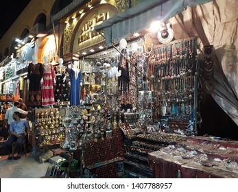 May, 3, 2019, Cairo, Egypt. Souvenir Shop At The Khan El Khalili Bazaar, One Of Cairo's Most Famous Landmarks. Khan El Khalili Is A Major Souk In The Historic Center Of Cairo.
