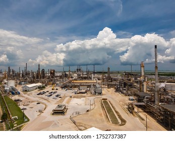 May 30, 2020 - Texas City, Texas, USA: Aerial Views Of An Oil Refinery On The Texas Gulf Coast