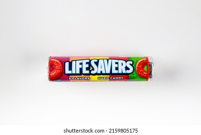 May 4, 2021. New York, USA. Round Pack Of Life Savers Hard Candy.