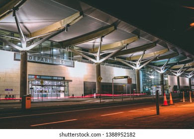 May 4th, 2019, Cork, Ireland - Cork International Airport At Night