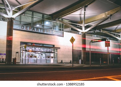 May 4th, 2019, Cork, Ireland - Cork International Airport At Night