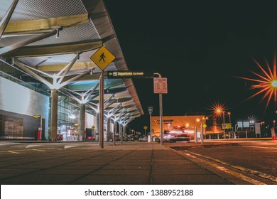 May 4th, 2019, Cork, Ireland - Cork International Airport At Night