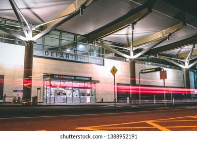 May 4th, 2019, Cork, Ireland - Cork International Airport At Night