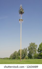 May Pole On Green Meadow