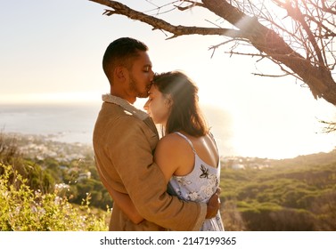 May This Moment Last Forever. Shot Of A Young Couple Embracing One Another On A Date Outside In Nature.