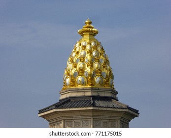 May162015wuxichinamagnificent Brahma Palace Golden Tower Top Stock ...