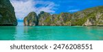 Maya bay with turqoise water in Phi phi islands Thailand