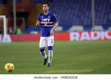 Maya Yoshida Of Uc Sampdoria  During The Serie A Match Between Uc Sampdoria And Juventus Fc At Stadio Luigi Ferraris On January 30, 2021 In Genoa, Italy.