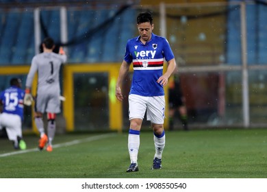 Maya Yoshida Of Uc Sampdoria  During The Serie A Match Between Uc Sampdoria And Juventus Fc At Stadio Luigi Ferraris On January 30, 2021 In Genoa, Italy.