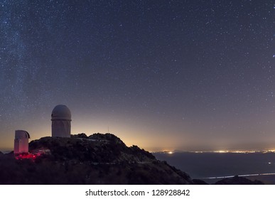 The Mayall Observatory At Kitt Peak Overlooks Tucson, Arizona On A Clear Starry Night