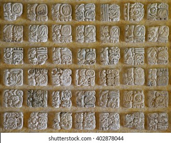 The Mayan alphabet. - Shutterstock ID 402878044