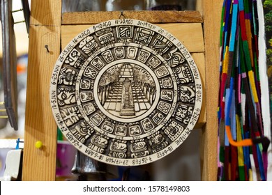 Mayan calendar made of ceramics- wheel with Mayan letters and numbers