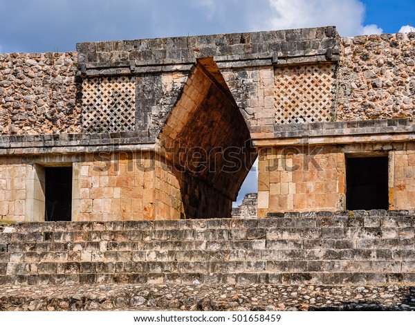 Mayan Corbel Arch Gateway Uxmal Mexico Stock Photo Edit Now