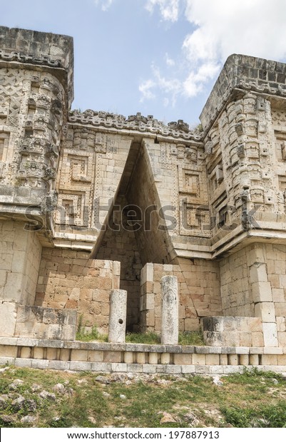 Mayan Corbel Arch Uxmal This Arrow Stock Image Download Now