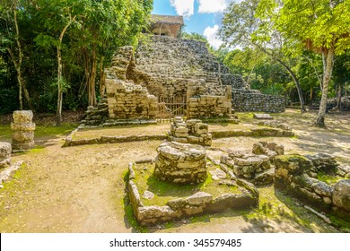 Mayan Pyramid in Coba. Mexico.
