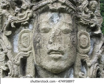 Mayan Statue In Copan Ruins, Honduras