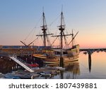 Mayflower Docked at Plymouth Harbor Massachusetts