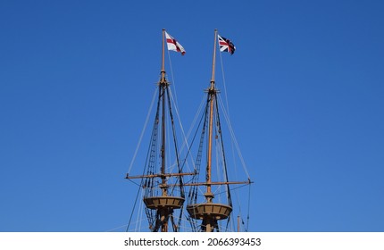 Mayflower Ship Plymouth Harbor Massachusetts