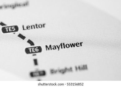 Mayflower Station. Singapore Metro Map.