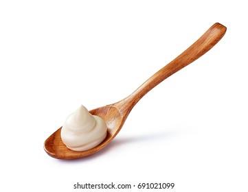 Mayonnaise In A Dish Isolated White Background