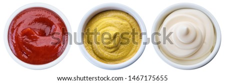 Similar – Image, Stock Photo Mayonnaise salad bowl isolated on a blue background