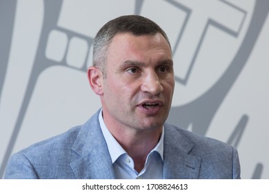 The Mayor Of Kyiv Vitaliy Klitschko During A News Conference In Kyiv, Ukraine. July 26, 2019.