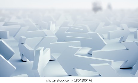 Maze made up from arrows - Shutterstock ID 1904100496