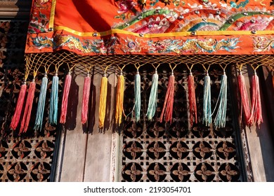 Mazu Temple In Lukang, Taiwan. Chinese Folk Religion Tradition.