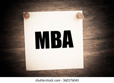 MBA Or Master Of Business Administration 