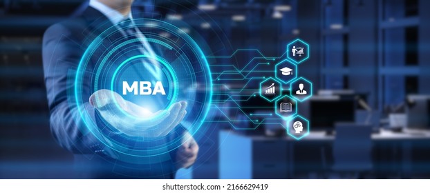 MBA Master Of Business Administration Education Learning Concept On Screen.