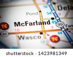 McFarland. California. USA on a map