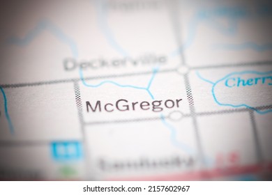 McGregor. Michigan. USA on a geography map.