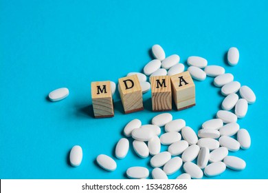 Mdma Ecstasy Wooden Letters Surrounded By Stock Photo (Edit Now) 1534287686